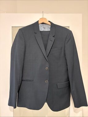 Mens Dark Green Suit - Tailored Two-Button Jacket